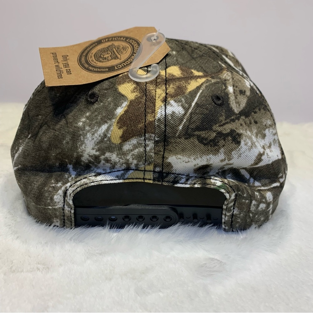 Smokey The Bear Forest Camo Snapback Trucker Hat Rope Accent Mad Engine OSFM - Picture 4 of 9